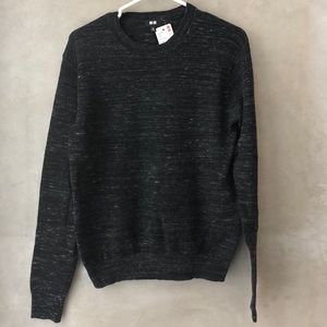 Uniqlo - Men’s Cotton Slub Crew Neck Sweater -Grey